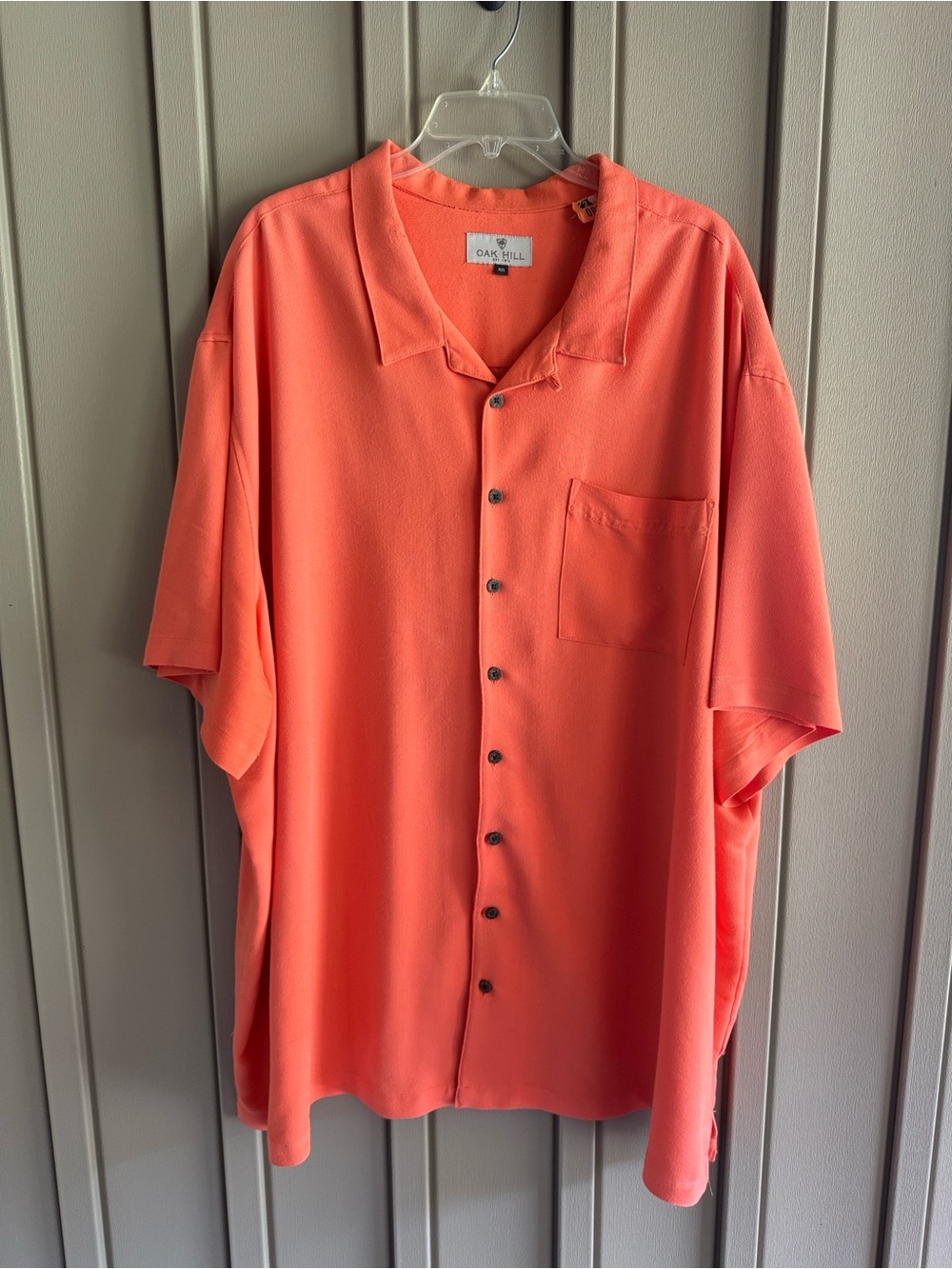 Oak Hill Coral Camp Shirt size 4XL